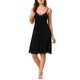 thumbnail image 2 of INSPIRE CHIC Vestido de Noche de Rayón para Mujer de Regreso a Clases con Escote en V y Encaje, Vestido de Dormir con Tirantes Ajustables, Camisón Suave S Negro, 2 of 6