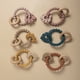 thumbnail image 2 of 3-in-1 BPA-Free Silicone Teether: Leaves Design, Wood Ring, Infant Teething Toys - Food Grade Nursing Teether, 2 of 3