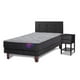thumbnail image 1 of Cama Europea Therapedic Plus 1.5 Plaza + Respado Royal Negro + Velador rover Base Normal, 1 of 4