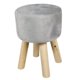 thumbnail image 2 of Pouf Velvet Gris, 2 of 2