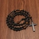 thumbnail image 3 of Hot Sale: 8mm Black Volcanic Rock, 10mm Yellow Tiger Eye, and Religious Cross Necklace - A Stylish Accessory!, 3 of 4
