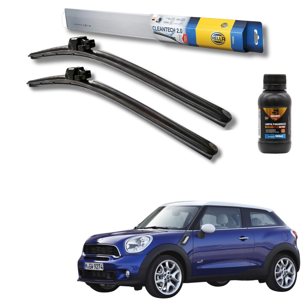 Plumillas Hella Cleantech Para Mini Paceman 2013-2016