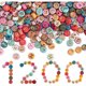 thumbnail image 1 of Gionlion 1200 piezas de cuentas redondas de letras coloridas de 4 x 7 mm para pulseras, 1 of 3