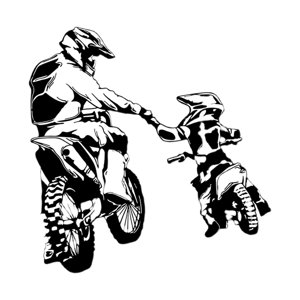 Magideal - Pegatina De Pared De Motocicleta, Pegatina De Pared De Motocross, Arte De La Pared Decoración Moderno, Mural Para Habitación De Niños, Sala De Juegos, S