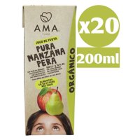 Ama Time - Pack Ama Jugo De Fruta Orgánico Manzana Pera 20X200Cc Tetra