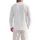 thumbnail image 3 of INSPIRE CHIC Camisa de Hombre de Algodón y Lino de Manga Larga con Botones Casual XL Blanco, 3 of 6
