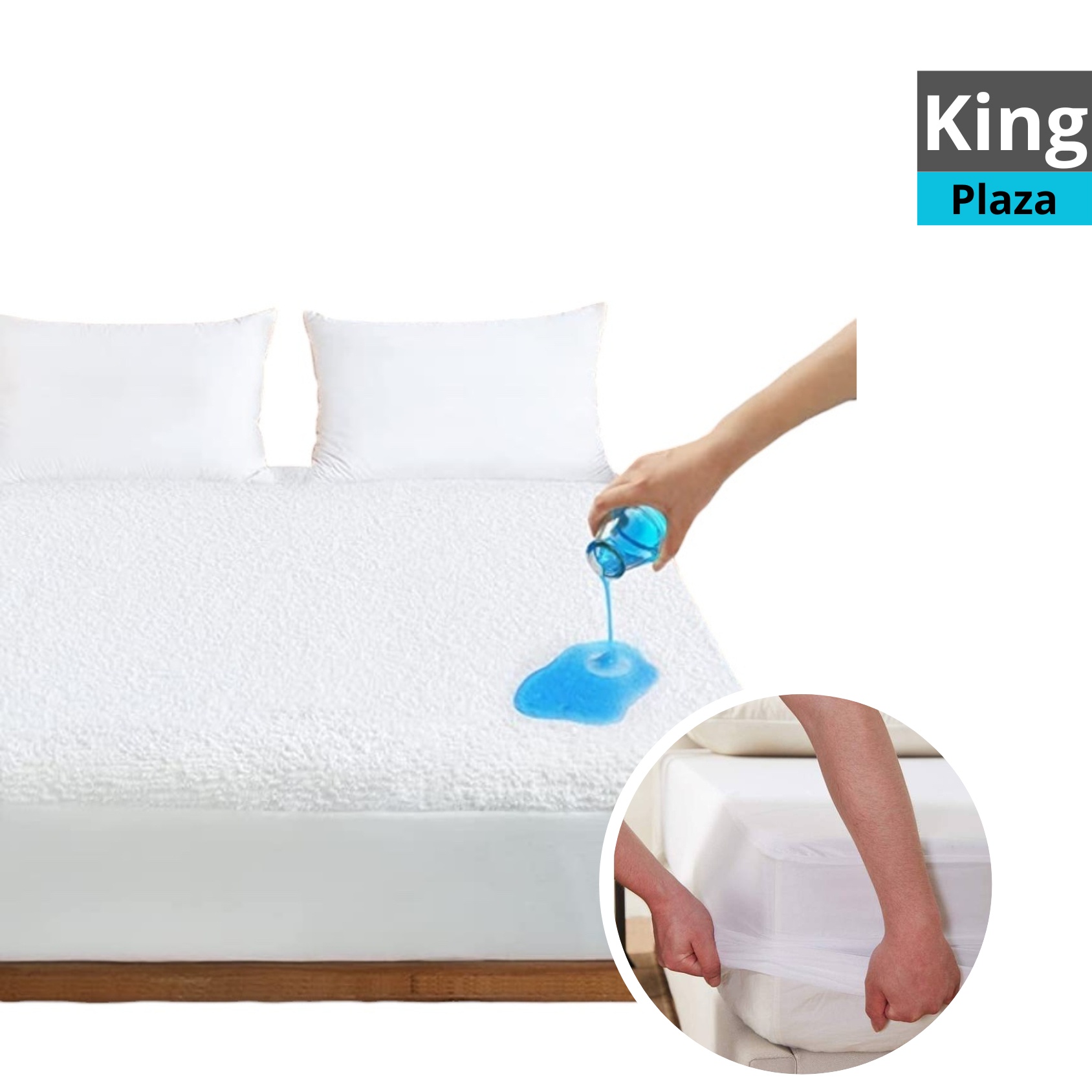 Genérico - Cubre Colchón Impermeable King Básico