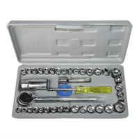 Genérica - Set 40 Piezas Herramientas Llave Rachet Dados Y Medidor