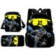 thumbnail image 1 of Super Hero B-BatmanS LOGO 3 pcs set Child School Backpack With Shoulder Bag Pencil Bags School Bags for Boys Girls Best Gift, 1 of 3