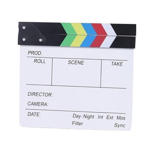 Magideal - Película Profesional Clapboard Clapper Board Film Slate Mini Accesorios Duraderos Madera De Borrado Para Video Cámara De Fondo Fotografía , Colorful Vistoso