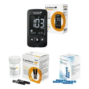 N Premier Ble Kit Medidor + 50 Tiras + 50 Lancetas Caresens