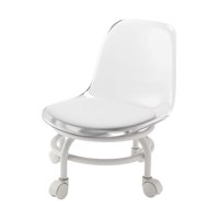 Magideal - Paburas De Bajo Enrollamiento, Taburete De Rodillo Y Respaldo Mínimo Móvil Mini Taburete Giratorio Taburete De Silla De 360 Degree Paburas De Rodadura Gi Claro