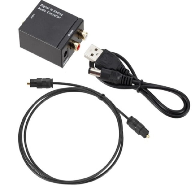 Impormaipu - Adaptador Optico A Rca Convertidor Audio Optico Con Cable Optico Para Tv Amplificador Conversor Rca A Optical