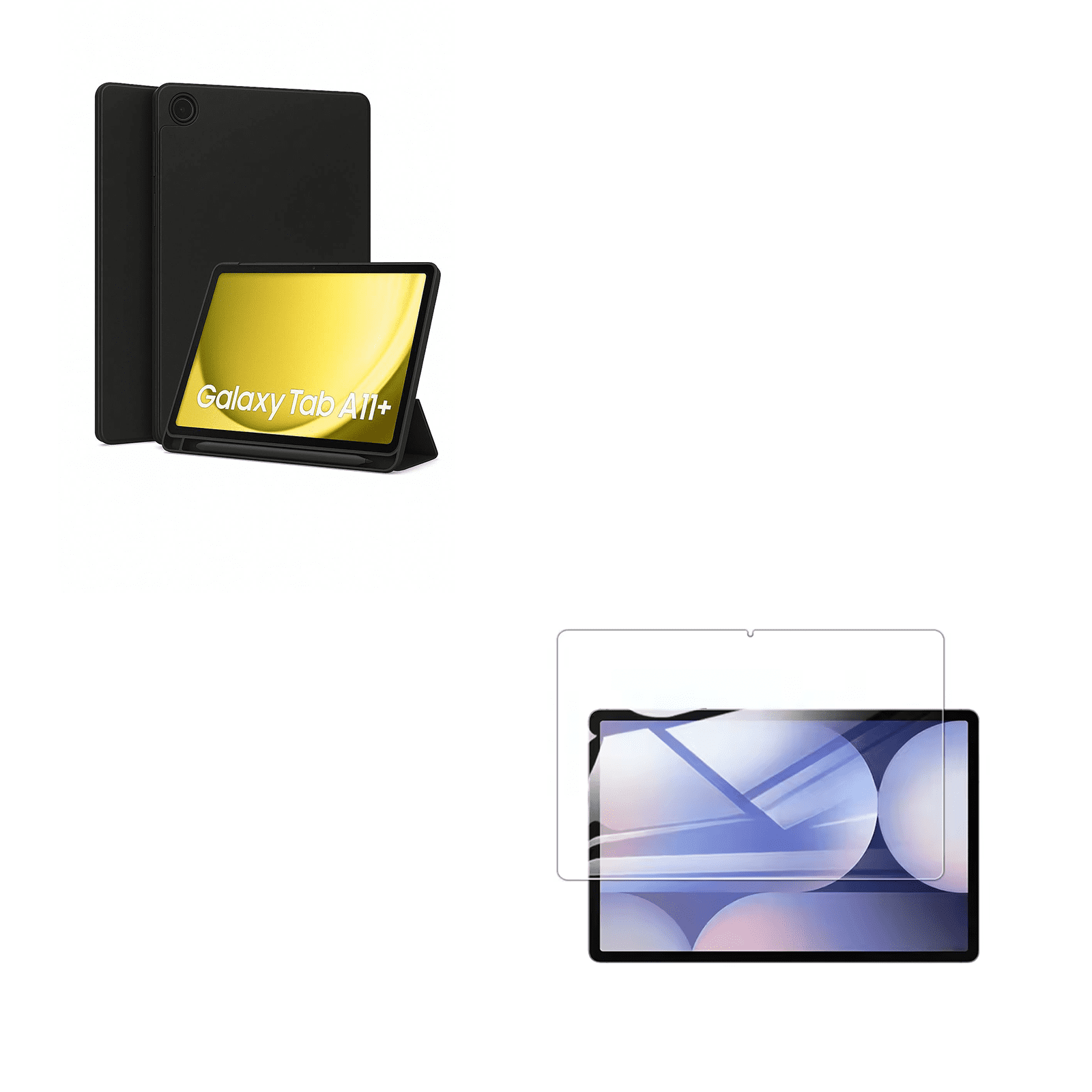 Joigo - Funda Smart Cover Para Tablet Samsung A11 Plus Con Lamina Negro