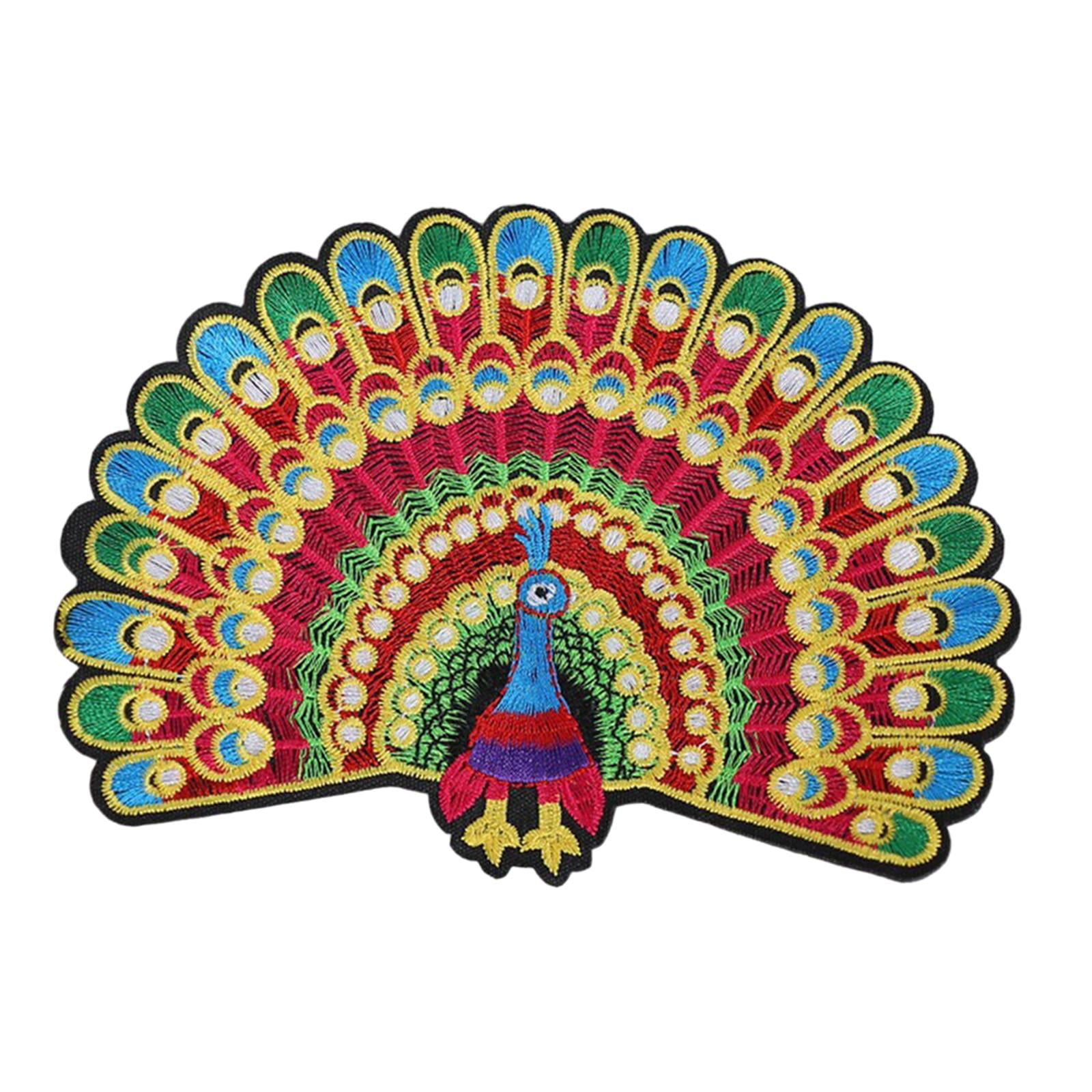 Bothyi - Parches De Pavo Real, Apliques Bordados, Parches Bordados Diy Para Zapatos De Chaqueta, 9cm X 12cm