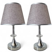 Genérica - Lámpara De Velador Living Mesa Decorativa Dormitorio Moderna Minimalista E27 Pack De 2