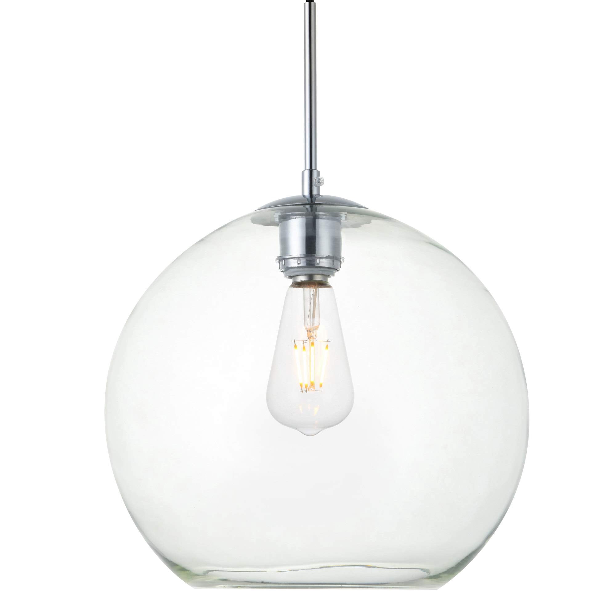 Lámpara Colgante Elegant Lighting Baxter Cromo Transparente 30 Cm