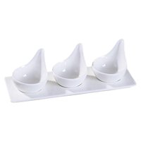 Bothyi - Cuencos Blancos Para Salsa, Plato Para Barbacoa, Cena, Salsa De Soja, Salsa De Tomate, Condimento Grande