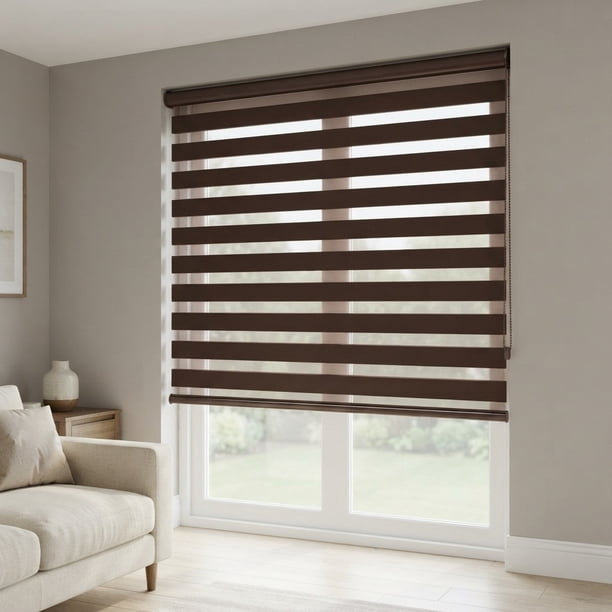 CORTINA ROLLER TIPO ZEBRA PREMIUM CAFÉ- 135x200 CM