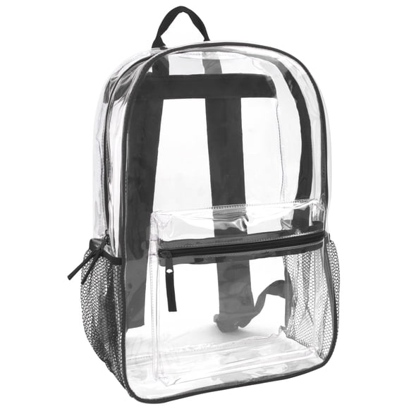 Mochila Trail maker de PVC transparente transparente para niños, color negro
