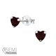 thumbnail image 1 of Pendientes de corazón de 4 mm y piedra natural semipreciosa, 1 of 2
