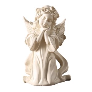 Bothyi - Estatua De Ángel Rezando Escultura De Ángel Tallada A Mano Para Estantería De Escritorio De Porche Estilo A