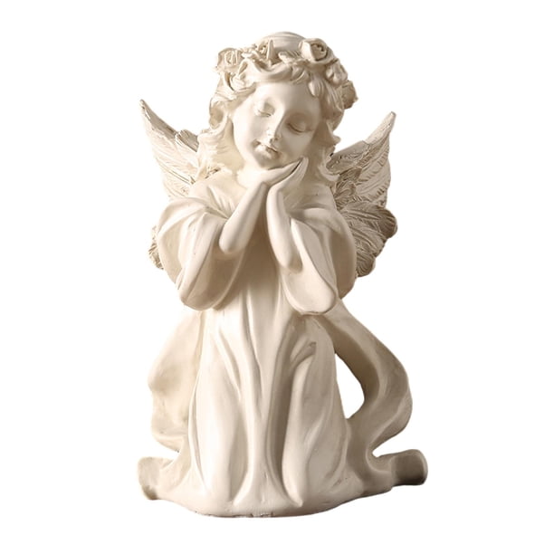 Estatua De ángel Rezando Escultura De ángel Tallada A Mano Para Estantería De Escritorio De Porche Estilo A