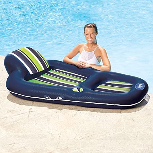 Aqua Luxury Pool Float Lounge - Extra Grande - Flotadores inflables para alberca de uso pe