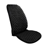 Ioensy - Funda Para Asiento De Coche, Cojines Suaves Y Cálidos Para Silla De Oficina Y Hogar, Color Negro