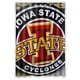 thumbnail image 1 of Cortina de ducha para baño con ganchos de Iowa State Cyclones, tamaño 48 x 72 pulgadas, 1 of 3