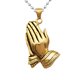thumbnail image 1 of Colgante de oro de Hip Hop Buda oración Lucky Hands colgante collar de oro, 1 of 3