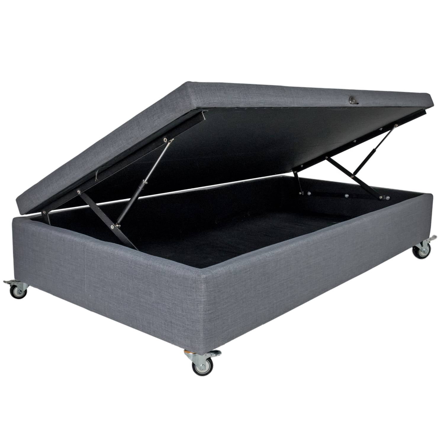 Bloccare - Base De Cama Baúl 1.5 Plaza Largo190 Cm Con Rueda Deluxe