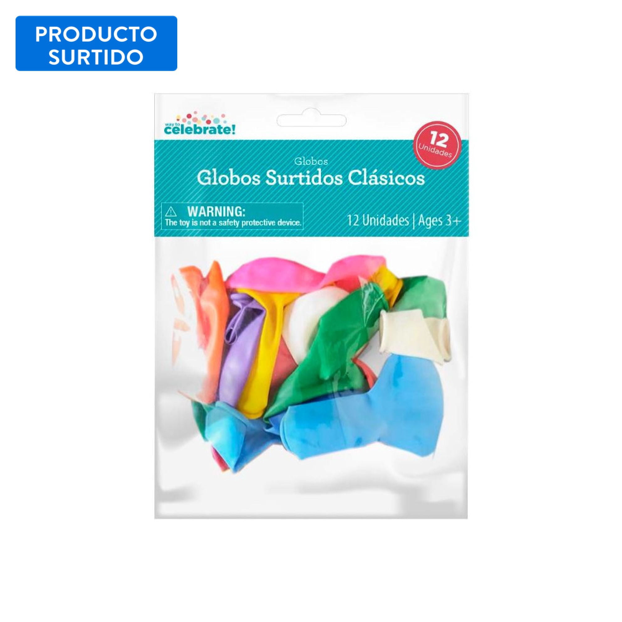 Set 12 Globos Surtidos Clásicos Way To Celebrate