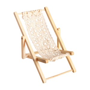 Magideal - Silla De Salón De Casa De Muñecas, Silla De Cubierta Simulada, Diseño De Paisaje, Decoración De Micropaisajismo, Minisilla Plegable Sin Pintar, Silla