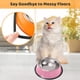 thumbnail image 4 of 3 cuencos de acero inoxidable para gatos, cuencos para comida y agua para cachorros, antideslizantes de colores., 4 of 6