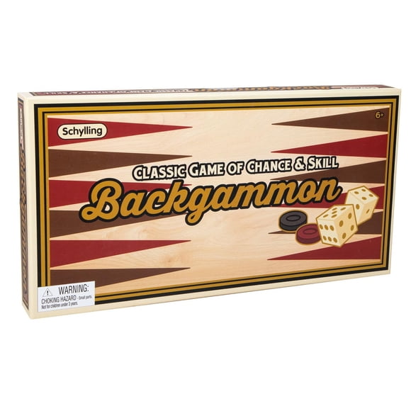 Set de juego de backgammon Schylling con campo de juego V-Fiber