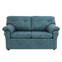 Muebles América - Sofá América 2 Cuerpos Cuero Auris Azul Petroleo