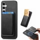 thumbnail image 1 of Funda de Cuero Magnética con Tarjetero para Samsung Galaxy S24 Cubierta Delgada Negro, 1 of 5