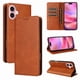 thumbnail image 1 of Funda Cartera para iPhone 16 con Ranuras Tarjetas y Soporte - Protección Completa Marrón, 1 of 5