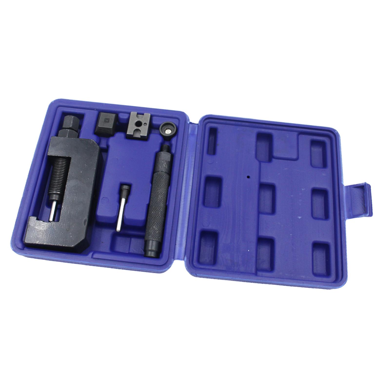 Magideal - Rompecadenas Prensa De Cadena Herramienta De Remache Herramienta De Extracción De Cadena Con Estuche De Transporte Cortador De Cadena Para Cadenas 520