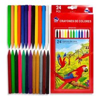 Genérico - Set 2 Cajas Crayones Lapices Triangular De Cera Colores Lau
