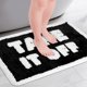 thumbnail image 2 of REGALWOVEN Alfombra de Baño con Letras Lindas, Alfombra de Baño Suave Antideslizante Absorbente Lavable a Máquina Negra 20" x 32", 2 of 6