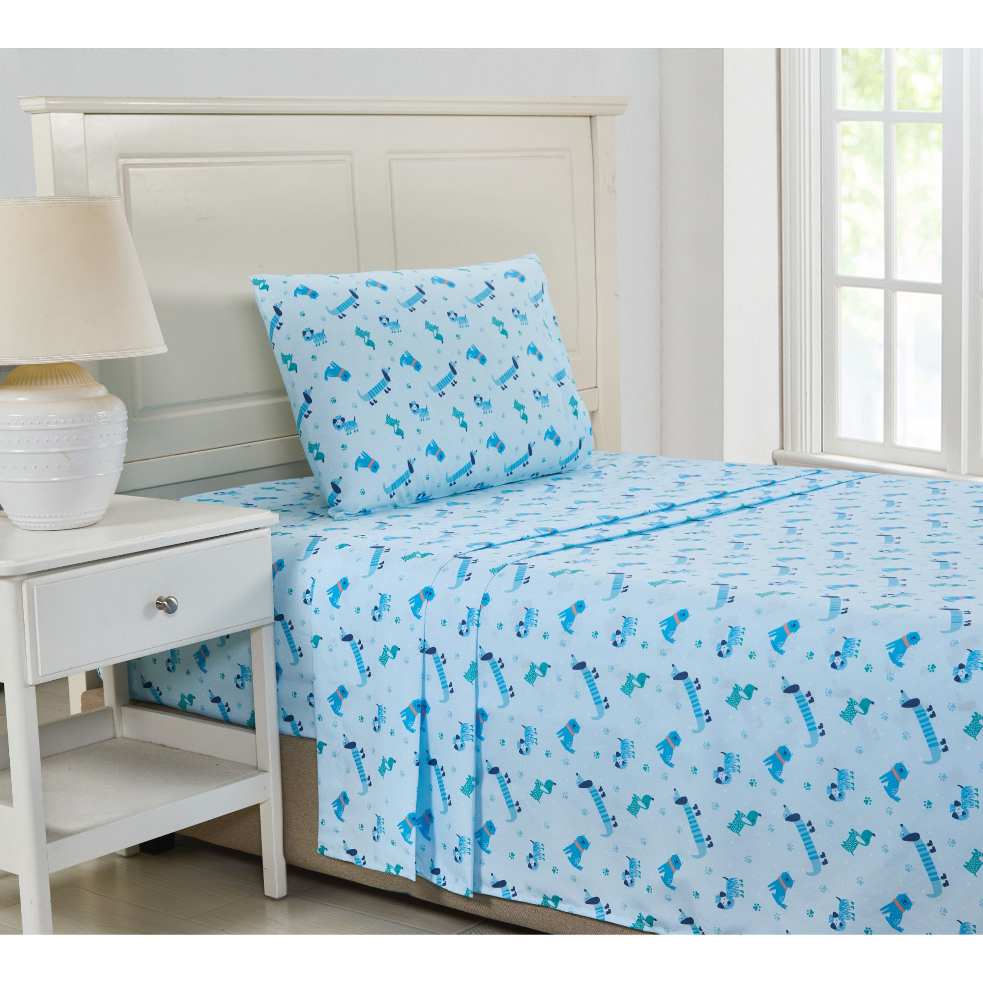 Haus Kids - Juego De Sábanas 1.5 Plaza 100% Poliéster Dieño Mascotas