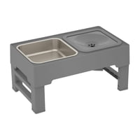 Ioensy - Comedero Para Gatitos, Plato De Alimentación Para Perros Grandes, Medianos Y Pequeños, Para Uso En El Hogar Y Al Aire Libre, Comedero Gris