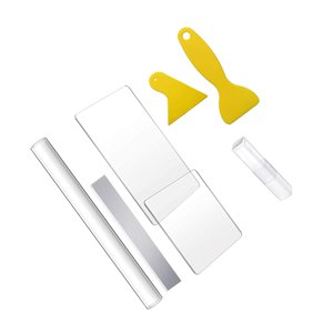 Magideal - Herramientas De Corte De Arcilla Polimérica Hoja De Acrílico De Rodillo De Arcilla Acrílica Con Afeitado, Rodillo Hecho A Mano Para Arcilla De Cerámic 7 Piezas