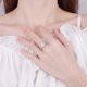 thumbnail image 4 of Anillos de Moissanita de Oro Blanco de 18K de 2 Uds para Mujer Regalo Color D Claridad VVS1 Anillos de Diamante Anillo de Plata Esterlina S925 Joyería Anillos de Compromiso de Moissanita con, 4 of 8