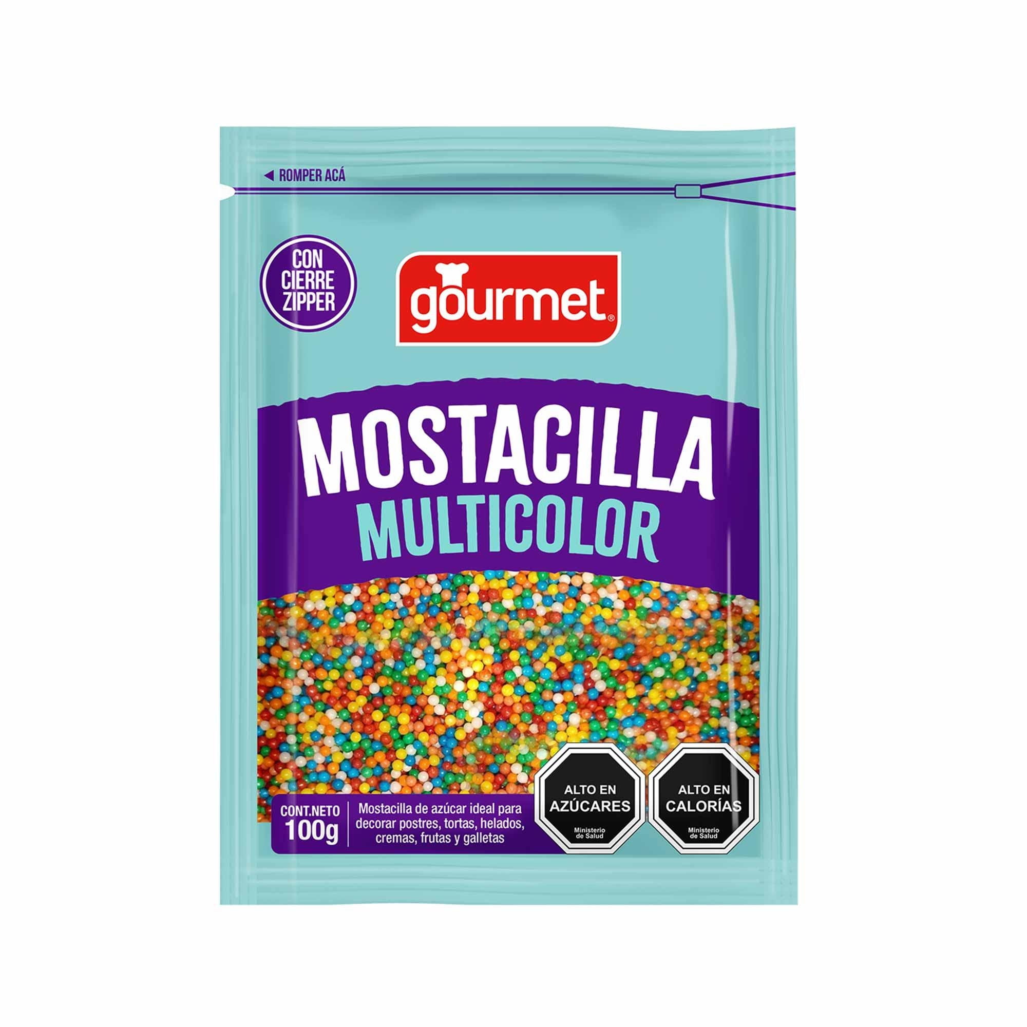 Decoración Mostacillas Multicolor Bolsa 100 g Gourmet