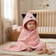 thumbnail image 2 of Toalla Para Bebé Con Capucha Animales Kawai Rosado - BABYMINE, 2 of 5