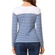 thumbnail image 3 of INSPIRE CHIC Blusa de Mujer para Regreso a Clases con Bloque de Color a Rayas de Manga Larga Camiseta Casual L Azul Blanco, 3 of 7