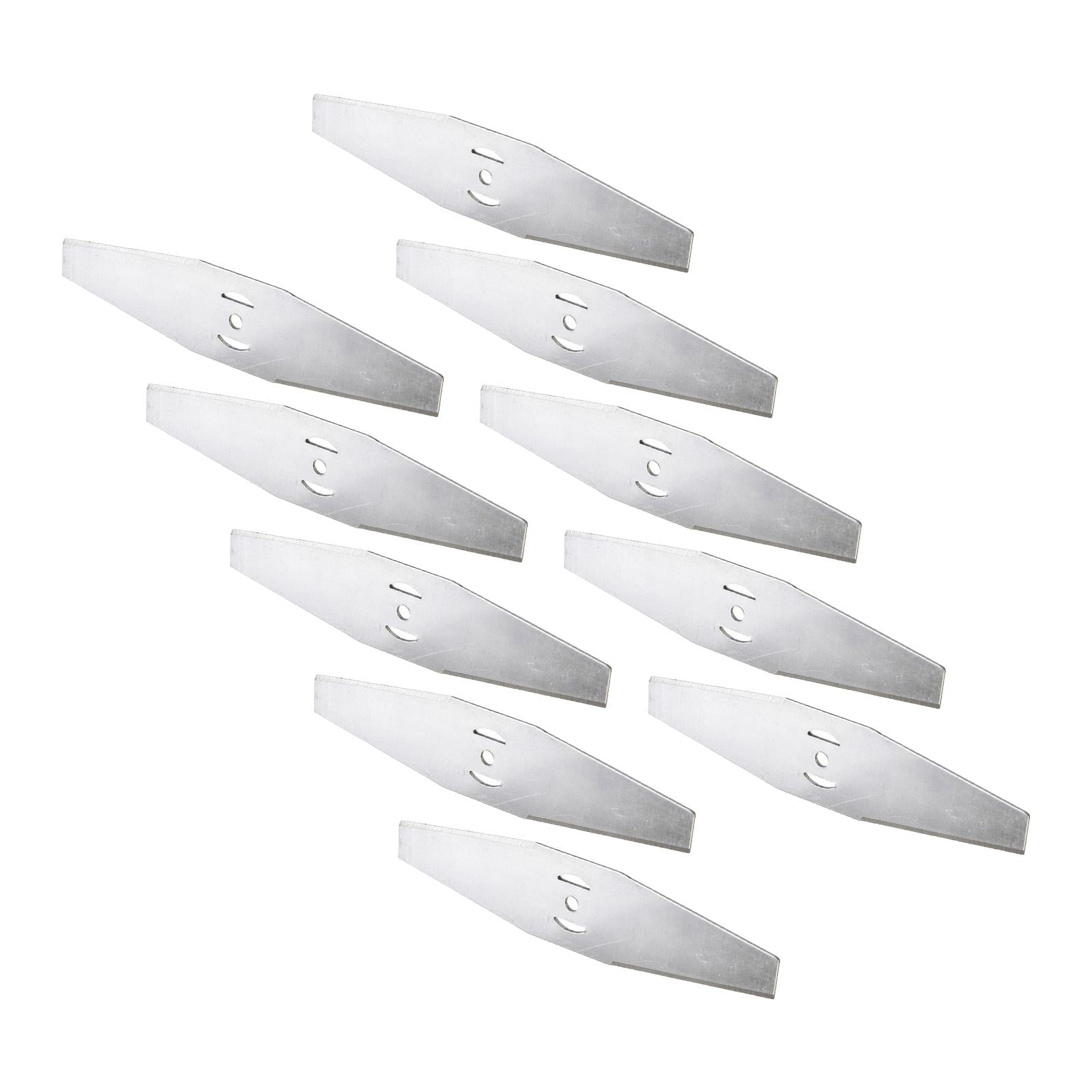 Magideal - Accesorio Para Cortacésped Eléctrico, Cuchillas Para Cortar Césped, Ajuste De 5mm, Orificio De Instalación, Cuchilla Cortadora De Jardín De Acero Inox 10 Piezas Rectas